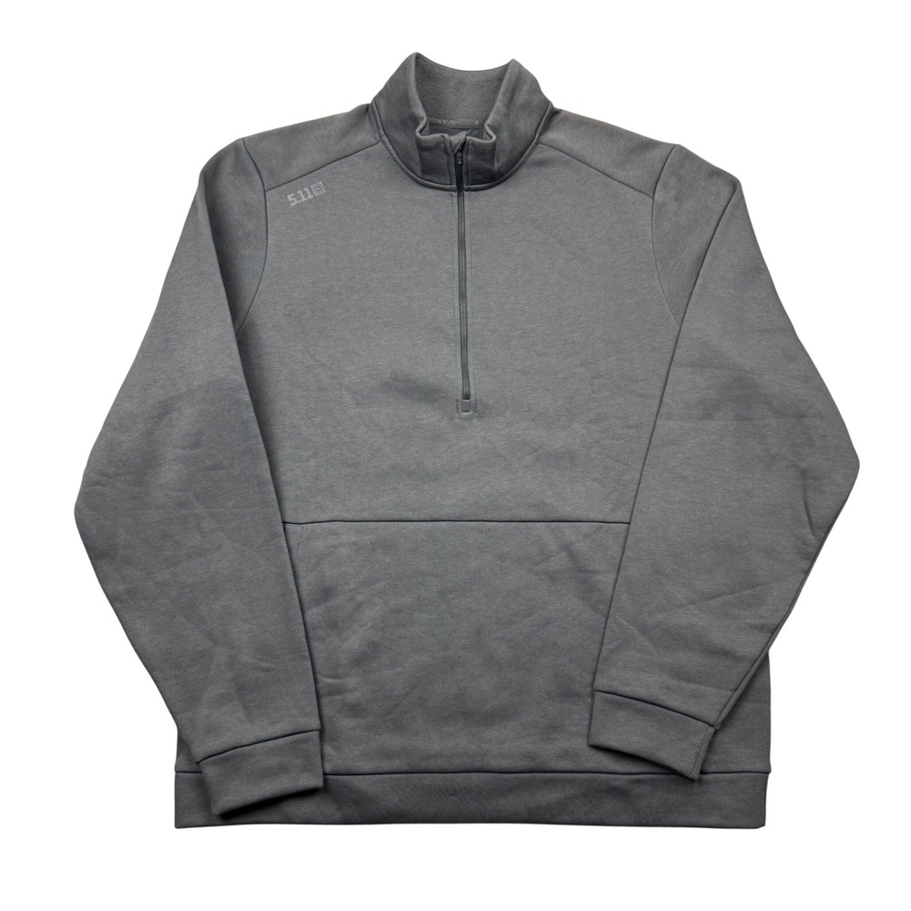 5.11 Tactical PT-R Arrive 1/4 Zip Pullover Fleece Men XL Grey Sweatshirt